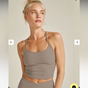 Beyond Spacedye Slim Racerback Cropped Tank